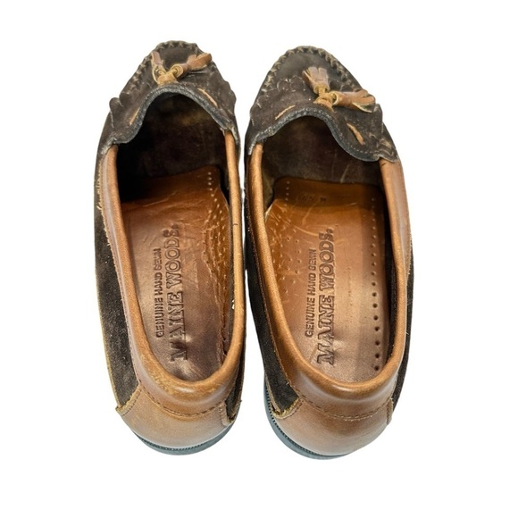 Maine Woods Brown Leather Upper Loafers with Tassle‎ Women's Size 7M - Picture 4 of 12